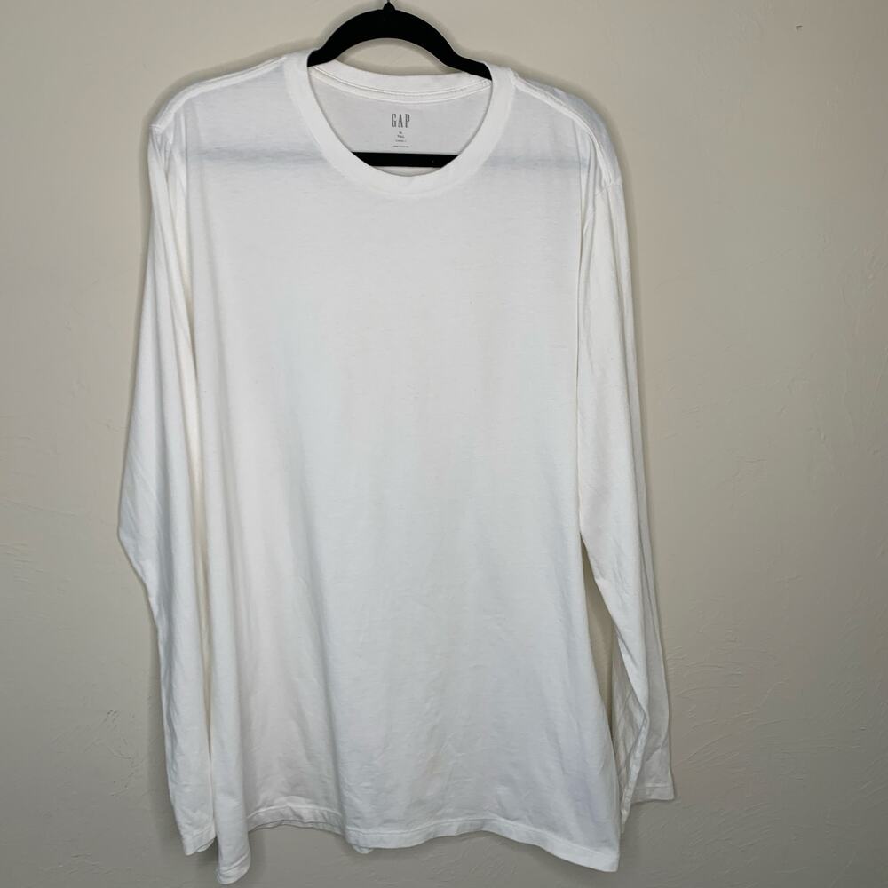 Gap XL Tall White T Shirt Long Sleeve